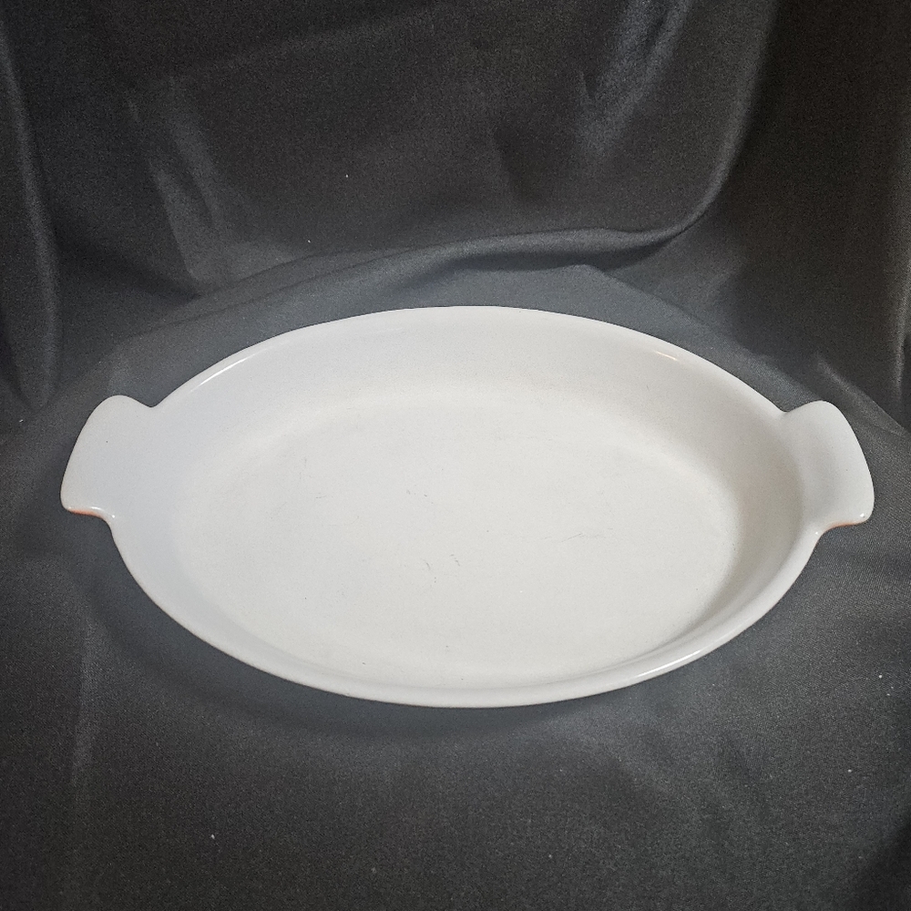 Vintage Prizer Ware flame orange cast iron enamel Oval baking dish - Picture 6 of 14